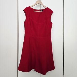 Classic Red Knee Length Dress